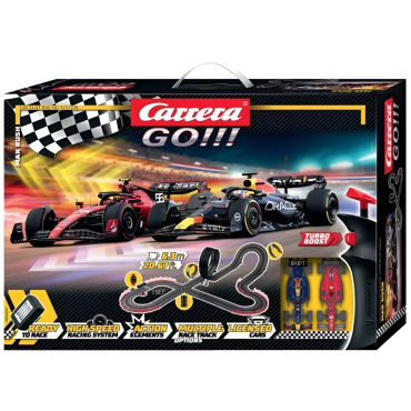AUTORAMA CARRERA GO PISTA ELÉTRICA MAX RUSH FÓRMULA 1 FERRARI X RED BULL COM 6,3 METROS 2 CARROS 1/43 CAR20062591